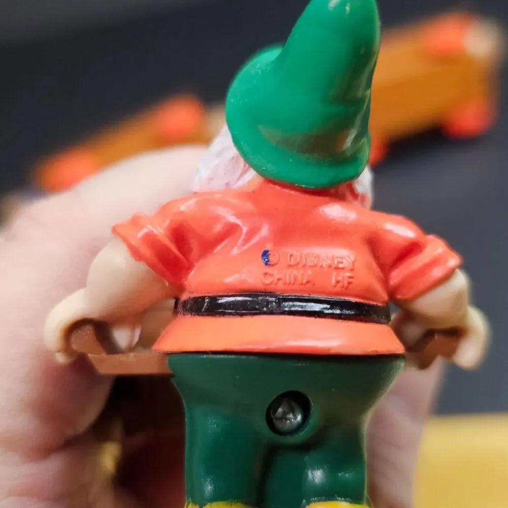 Lot of 3 Seven Dwarves Vtg McDonald's Disney Toys 1992 Teeter Totter Mine Cars